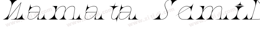 Namata SemiBoldItali字体转换